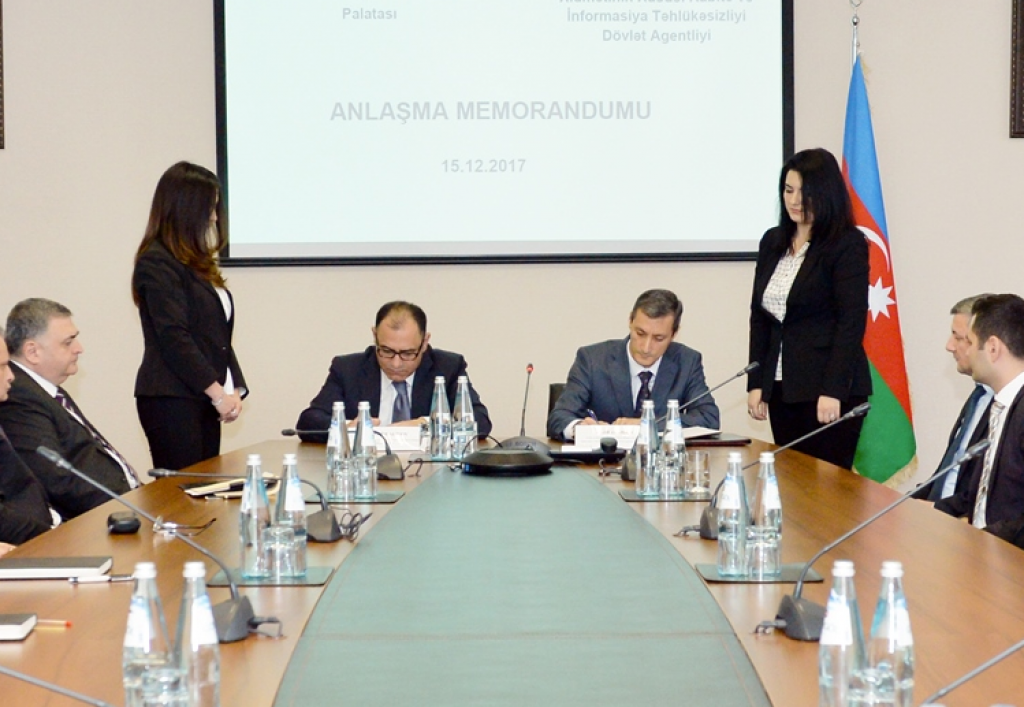 Xüsusi Dövlət Mühafizə Xidmətinin Xüsusi Rabitə və İnformasiya Təhlükəsizliyi Dövlət Agentliyi və Maliyyə Bazarlarına Nəzarət Palatası arasında Anlaşma Memorandumu imzalanıb.