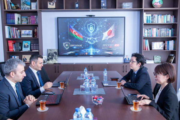 XRİTDX-da Yaponiyanın Kompüter İnsidentlərinə Qarşı Mübarizə və Koordinasiya Mərkəzinin nümayəndə heyəti ilə görüş keçirilib